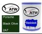 Preview: Porsche, Black Olive, 2A7: 500ml Lackdose, von ATW Autoteile West.